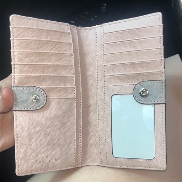 Kate Spade Laurel Way Jeweled Bow Leather Wallet in Pink NWOT - Picture 4 of 9